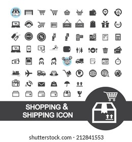 shopping and shipping icon