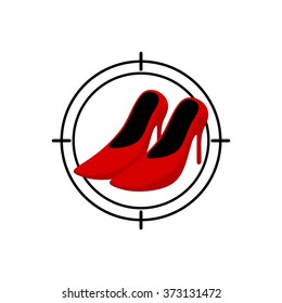 Shopping Shoes Beauty Woman Logo Template