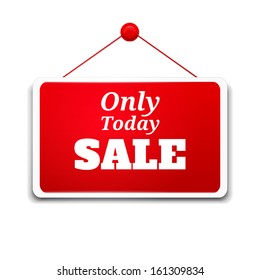 Shopping sign board only today sale