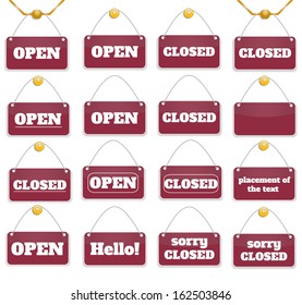 Shopping sign board set