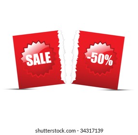 shopping sign and sticker