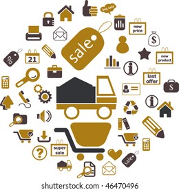 carteles de compra. vector