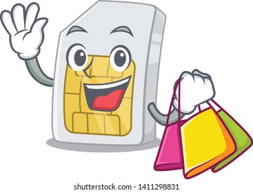 Shopping simcard in the a character shape
