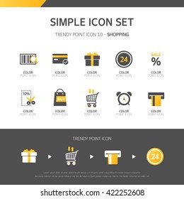 shopping Simple icon set