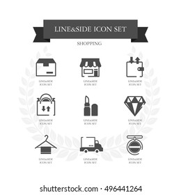 shopping Simple icon set