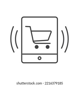 Shopping simple linear icon on a white background 11