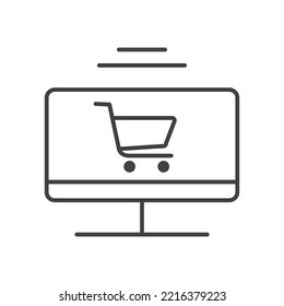 Comprar un icono lineal simple en un fondo blanco 12