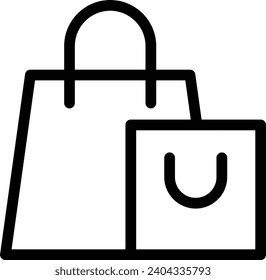Icono de línea de vector único de compras