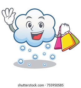 Shopping snow cloud character cartoon