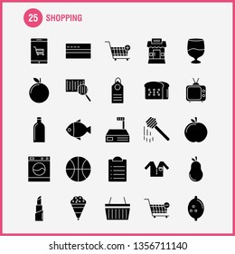 Shopping Solid Glyph Icon for Web, Print and Mobile UX/UI Kit. Such as: Cart, Trolley, Buy, Add, Cart, Trolley, Buy, Remove, Pictogram Pack. - Vector