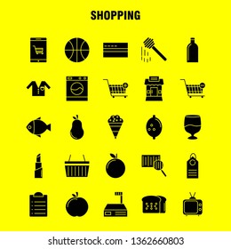 Shopping Solid Glyph Icon for Web, Print and Mobile UX/UI Kit. Such as: Cart, Trolley, Buy, Add, Cart, Trolley, Buy, Remove, Pictogram Pack. - Vector