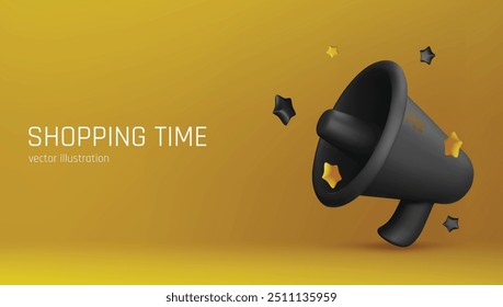 Shopping and special offer design with shopping cart, percent sign. Online shopping