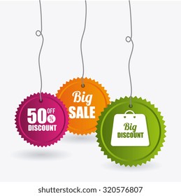 Shopping special offer and disocunts design, vector illustration eps 10.