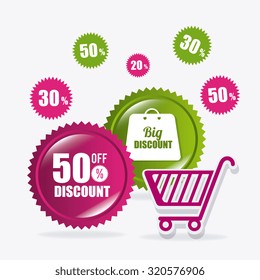 Shopping special offer and disocunts design, vector illustration eps 10.