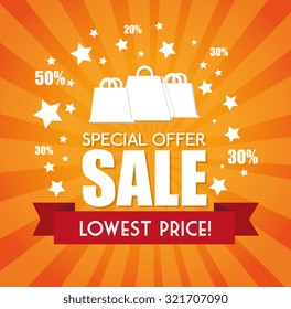 Shopping special offers design, vector illustration eps 10.