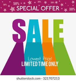 Shopping special offers design, vector illustration eps 10.