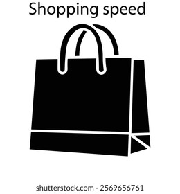 a shopping speed silhoutte vector sllustration