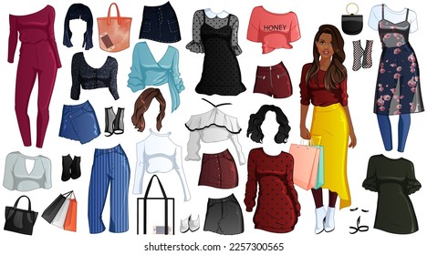 Shopping Spree Paper Doll