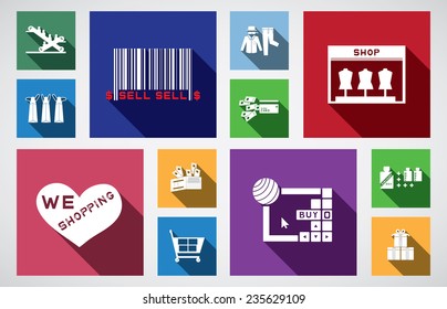 shopping square icon