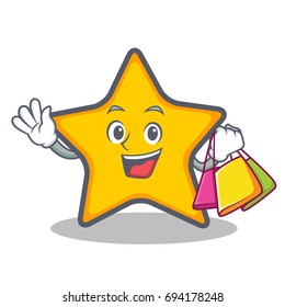 Shopping star character cartoon style