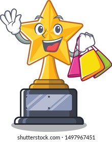 Shopping star trophy with the character shape
