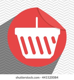 shopping sticker design, vector illustration eps10 graphic 
