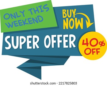 Shopping Sticker Ribbon Price Tag Concept Illustration Of Super Sale 