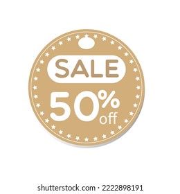 shopping stickers, paper label about sale 50%