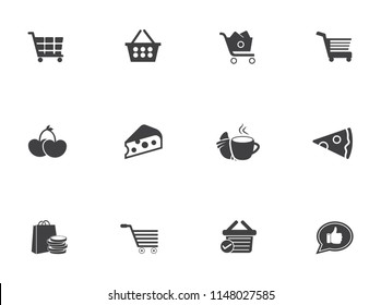 shopping store building - vector store front illustration, supermarket icon