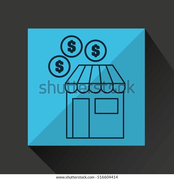 shopping store buy money coins dollar icon graphic\
vector illustration eps\
10