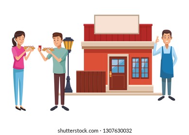 shopping store cartoon