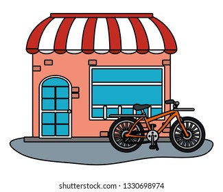 shopping store cartoon
