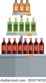 Shopping store, drink vector illustration design flat