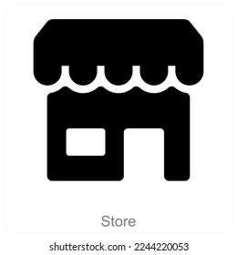Shopping Store and ecommerce icon concept