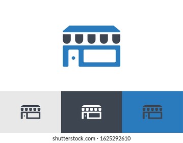 shopping store glyph vector icon - ui icon vector