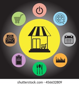 shopping (store) icon