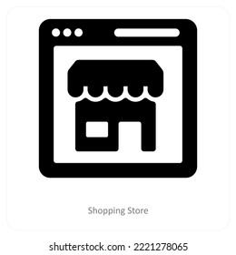 Shopping Store and shopping icon concept