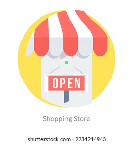 Shopping Store and store icon concept