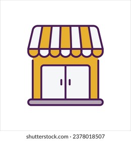 Shopping Store icon islolate white background vector stock illustration.