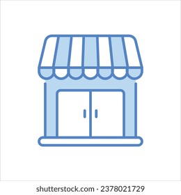 Icono de tienda de compras islaza la ilustración de material vectorial de fondo blanco.