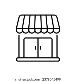 Shopping Store icon islolate white background vector stock illustration.