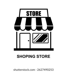Shopping store icon isolated on background vector illustration.