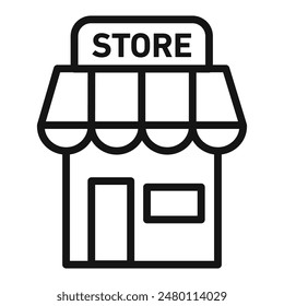Shopping Store Icon Perfect for Retail Applications