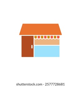 Shopping Store icon, simple flat style, pictogram logo symbol vector illustration, isolated on white for mobile app