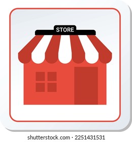Ilustración gráfica del vector de iconos de la tienda de compras