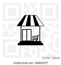 shopping (store) icon. vector illustration