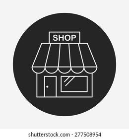 shopping store line icon
