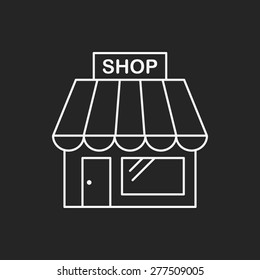 shopping store line icon
