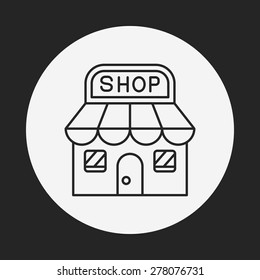 shopping store line icon