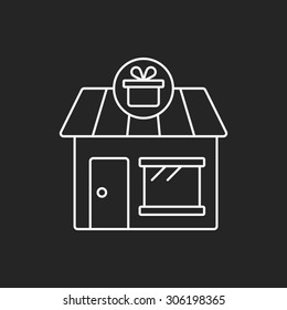 shopping store line icon